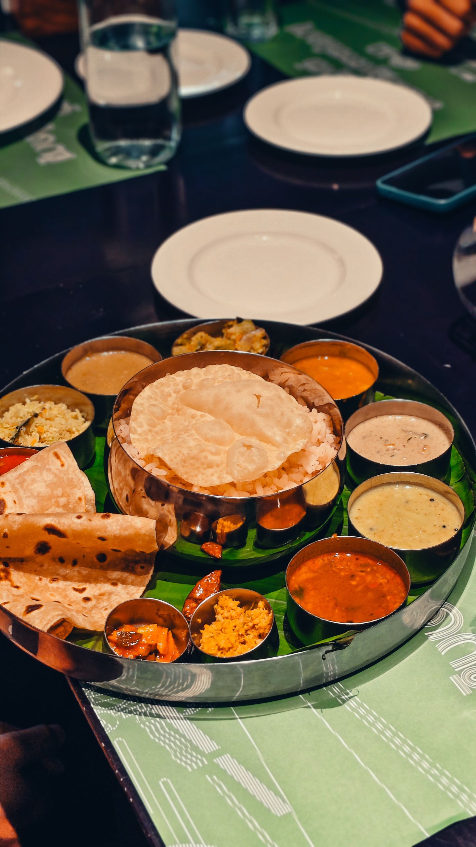 Celebration thali combining carefully selected regional dishes